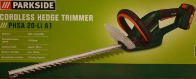 parkside cordless hedge trimmer battery